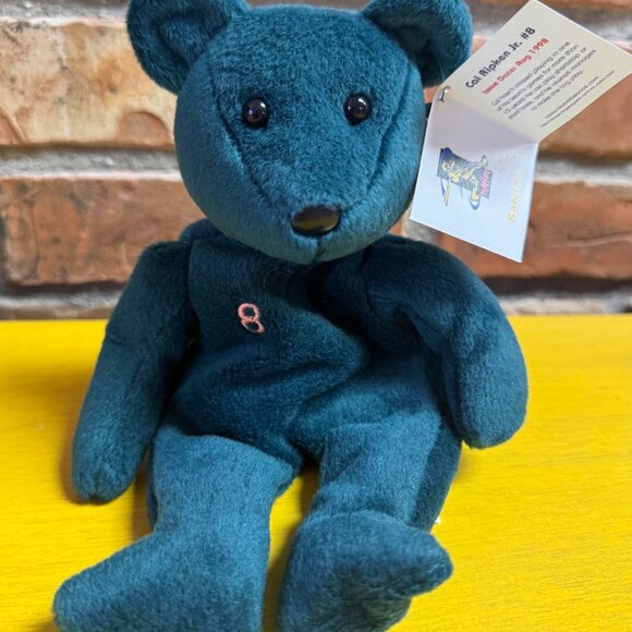 Cal Ripken Jr. 1998 Salvino's Bamm Beanos Beanie Babies MLB Baseball NWT - Picture 2 of 3